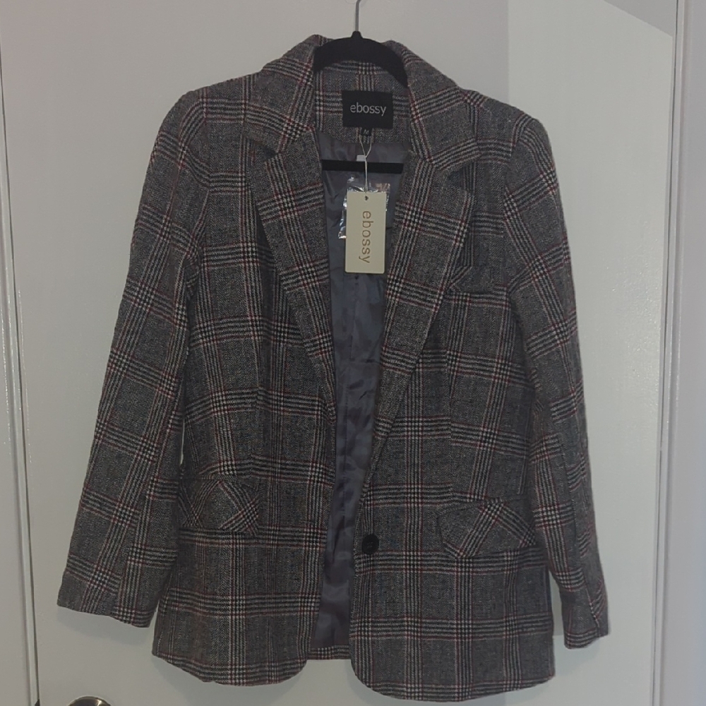 Boss Gray Blazer Classic Suit Jacket